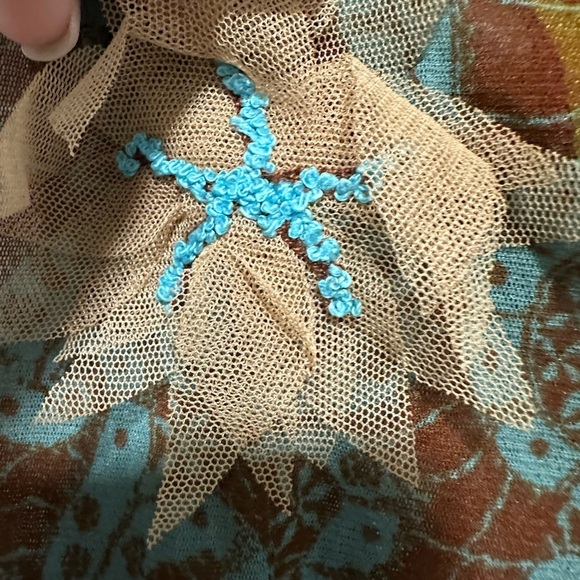 Y2K Save the Queen Sheer Floral Paisley Top Fairycore Mermaidcore Size Med - Picture 4 of 9